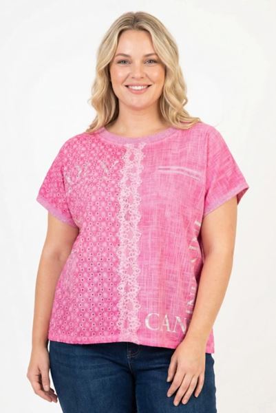Picture of COTTON SUMMER T SHIRT WITH LACE